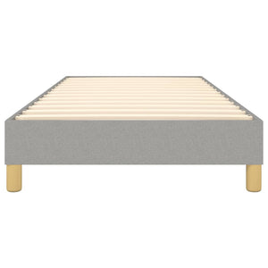 Boxspring-sängram ljusgrå 90x190 cm tyg