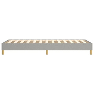 Boxspring-sängram ljusgrå 90x190 cm tyg