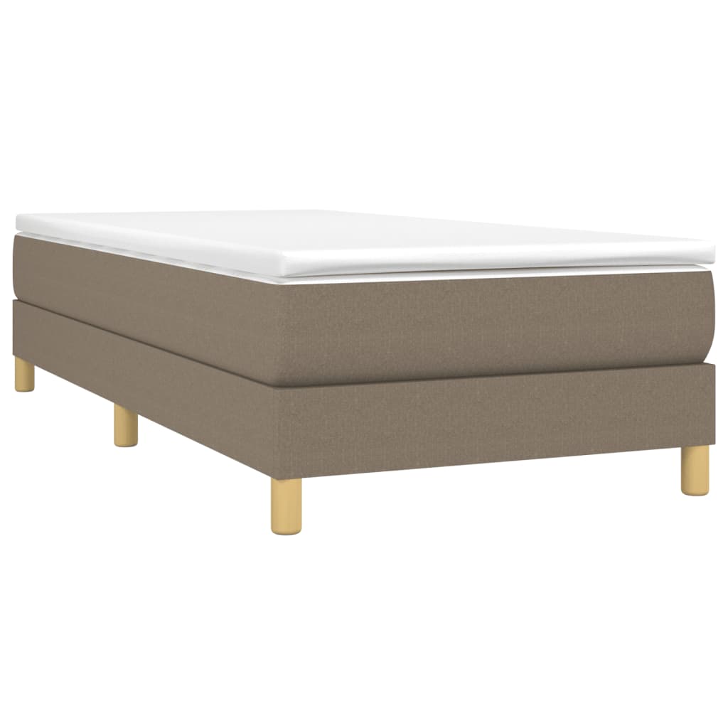 Boxspring-sängram Taupe 90x190 cm tyg