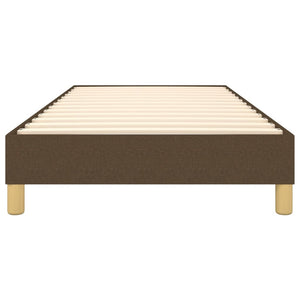 Boxspring-sängram mörkbrun 90x200 cm tyg