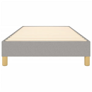 Boxspring-sängram ljusgrå 100x200 cm tyg