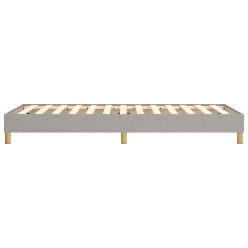 Boxspring-sängram ljusgrå 100x200 cm tyg