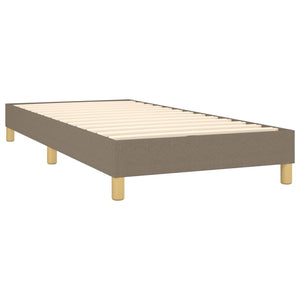 Boxspring-sängram taupe 100x200 cm tyg