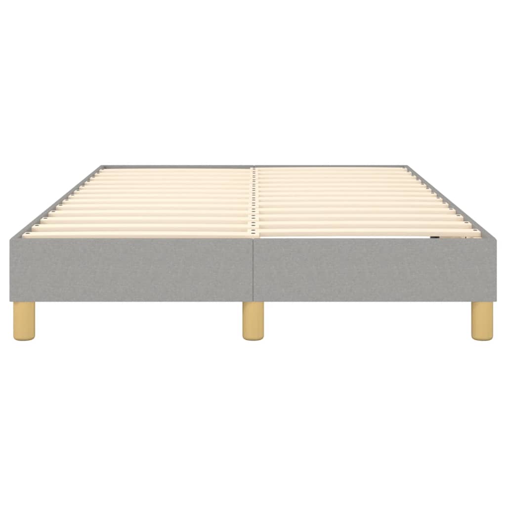 Boxspring-sängram ljusgrå 120x200 cm tyg