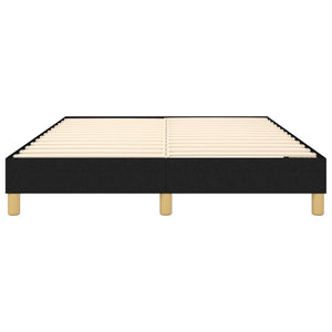 Boxspring-sängram svart 140x190 cm tyg