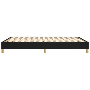 Boxspring-sängram svart 140x190 cm tyg