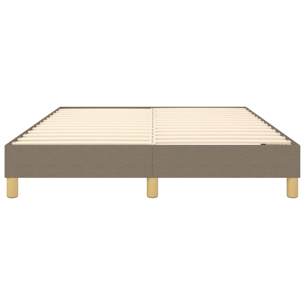 Boxspring-sängram taupe 140x190 cm tyg