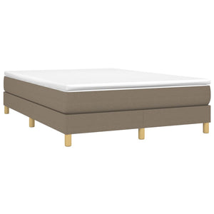 Boxspring-sängram taupe 140x200 cm tyg