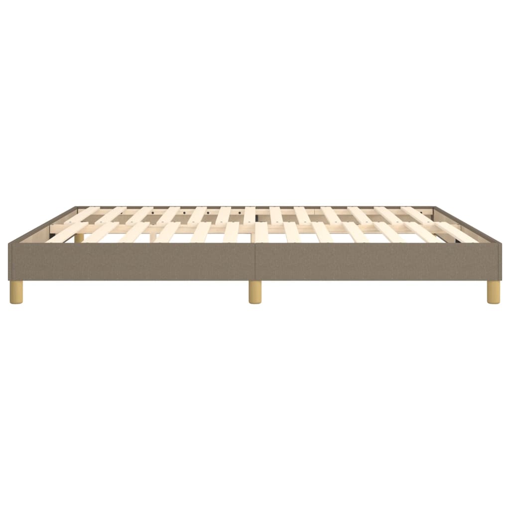 Boxspring-sängram taupe 160x200 cm tyg