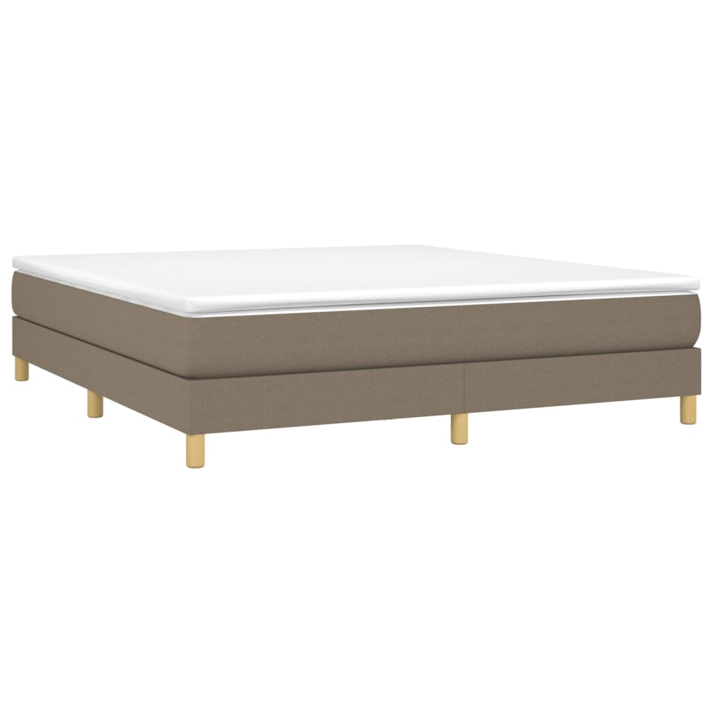 Boxspring-sängram taupe 180x200 cm tyg