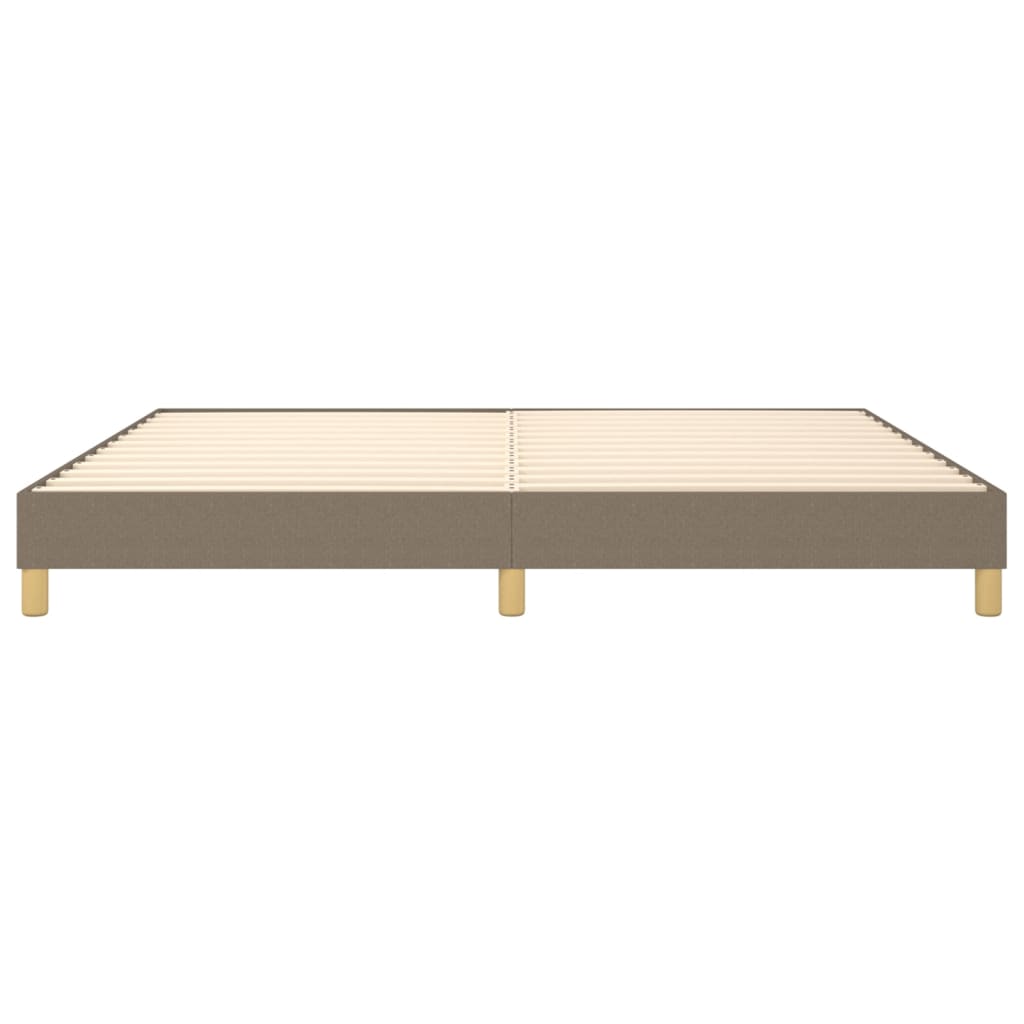 Boxspring-sängram taupe 200x200 cm tyg