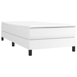 Boxspring-sängram vit 80x200 cm konstläder