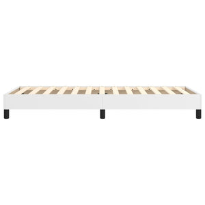 Boxspring-sängram vit 90x190 cm konstläder