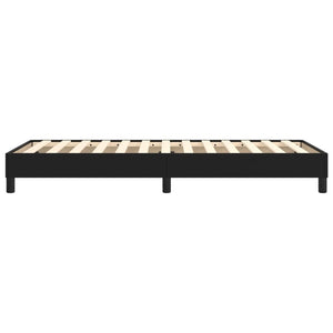 Boxspring-sängram svart 100x200 cm konstläder