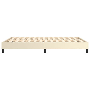 Boxspring-sängram gräddvit 140x190 cm konstläder