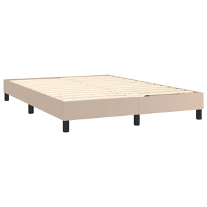Boxspring-sängram cappuccino 140x190 cm konstläder