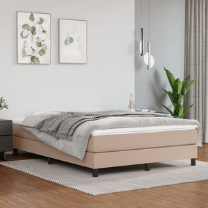 Boxspring-sängram cappuccino 140x190 cm konstläder
