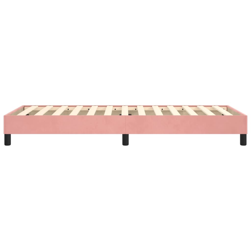 Boxspring-sängram rosa 80x200 cm sammet