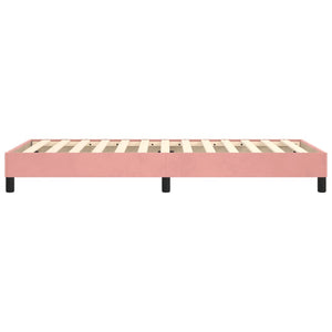 Boxspring-sängram rosa 90x190 cm sammet