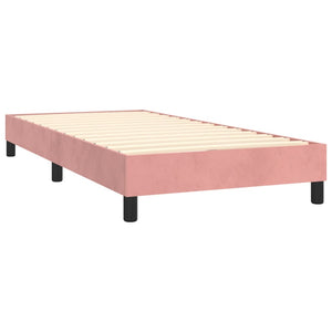 Boxspring-sängram rosa 100x200 cm sammet