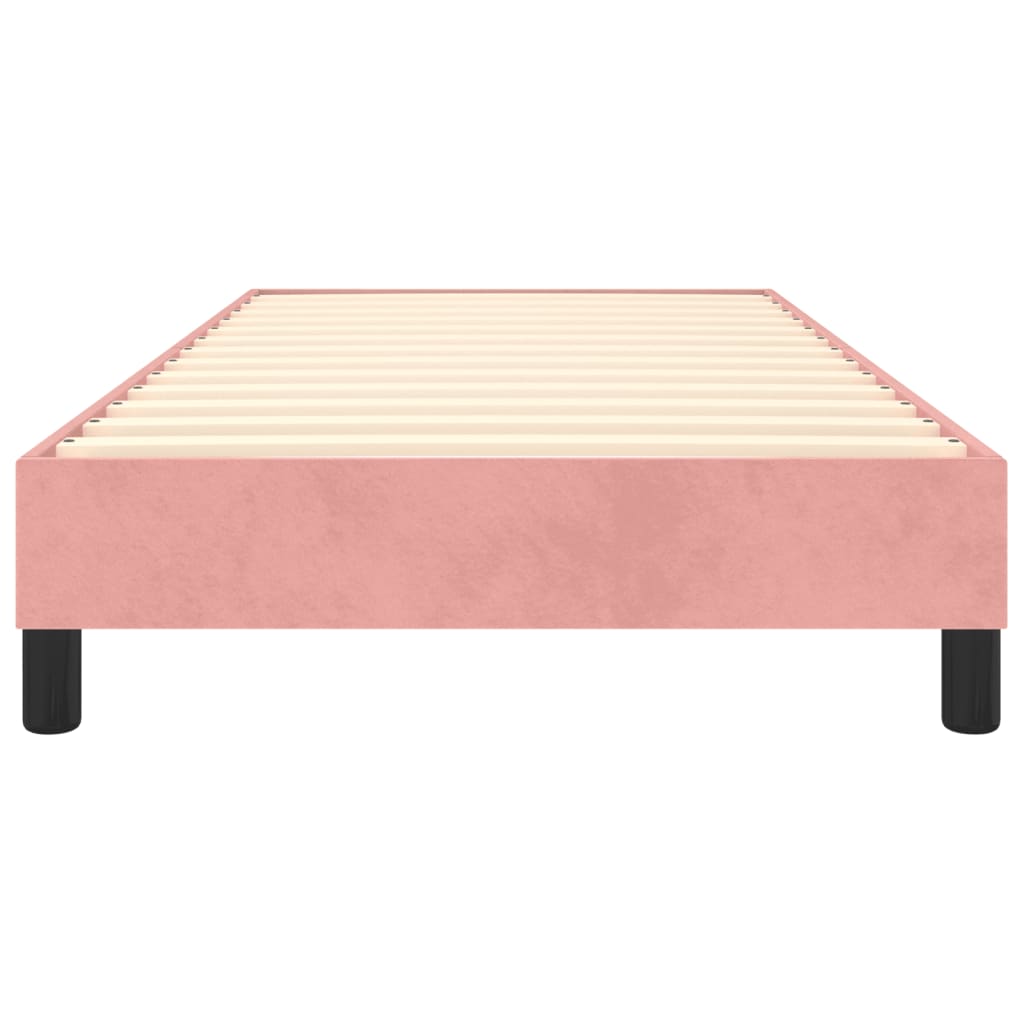 Boxspring-sängram rosa 100x200 cm sammet