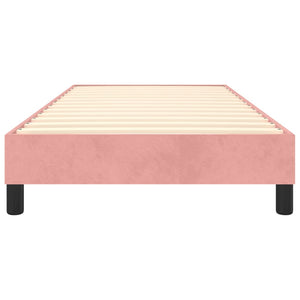 Boxspring-sängram rosa 100x200 cm sammet
