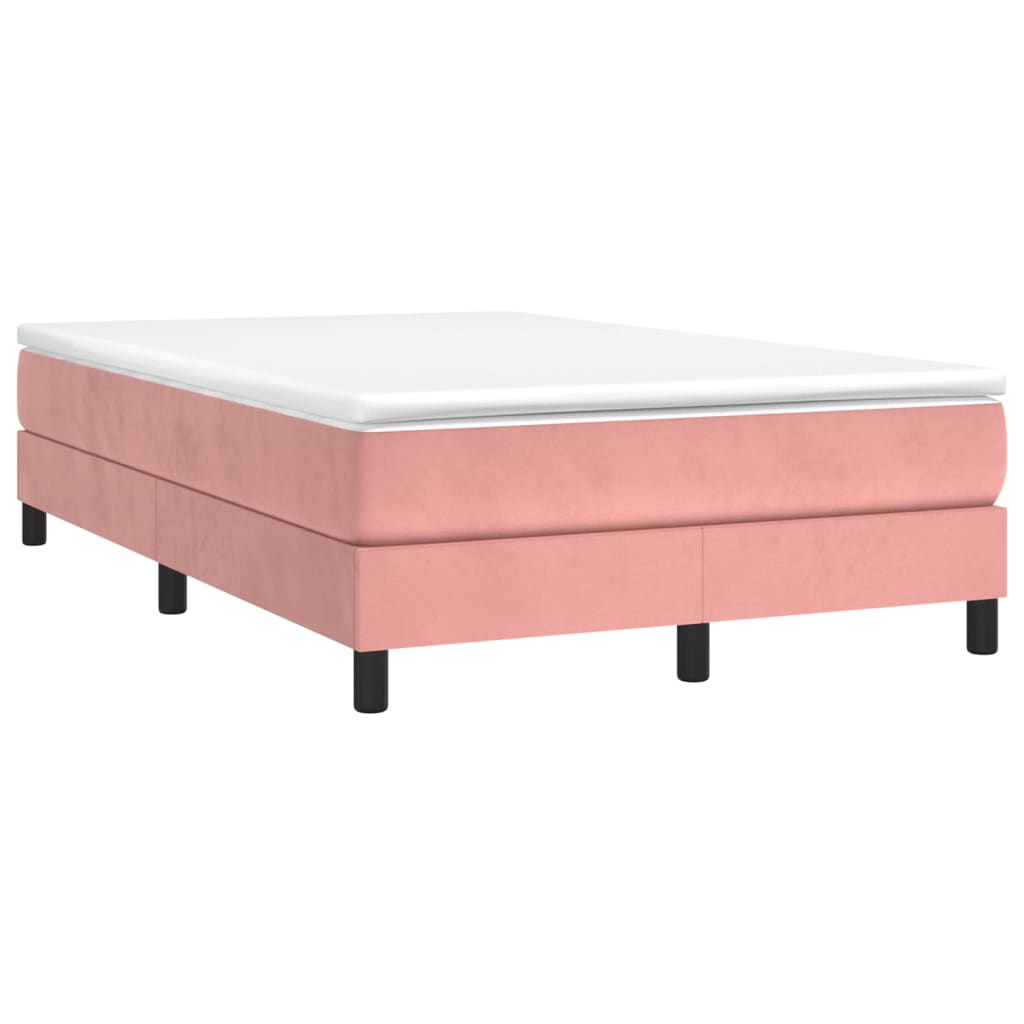 Boxspring-sängram rosa 120x200 cm sammet
