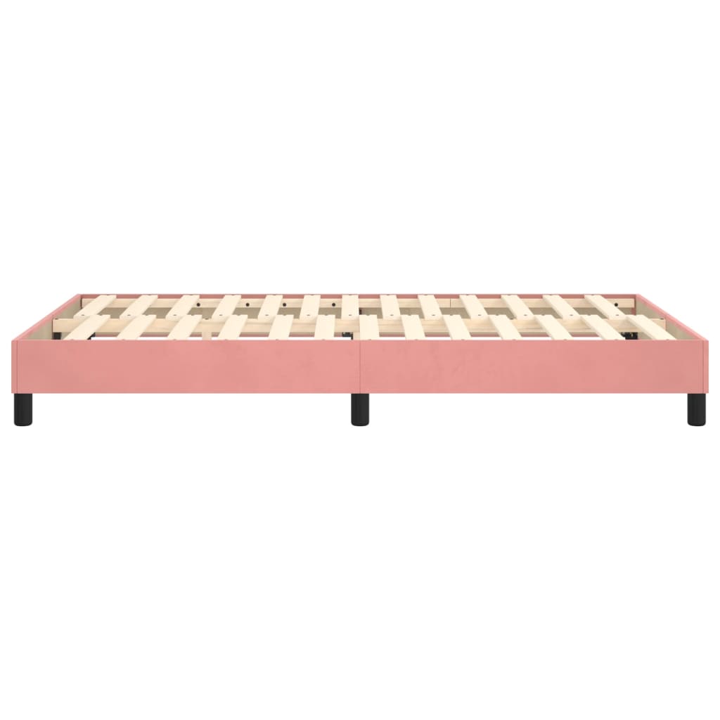 Boxspring-sängram rosa 120x200 cm sammet