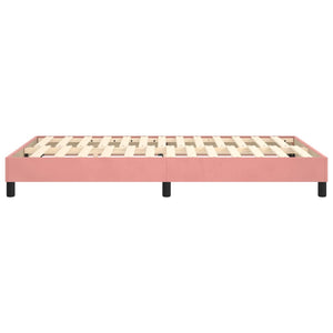 Boxspring-sängram rosa 120x200 cm sammet