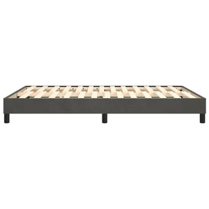 Boxspring-sängram mörkgrå 140x190 cm sammet