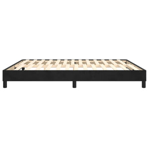 Boxspring-sängram svart 180x200 cm sammet