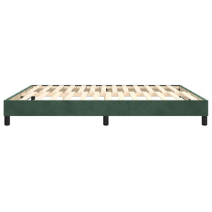 Boxspring-sängram mörkgrön 180x200 cm sammet