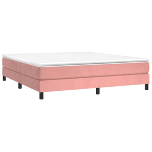 Boxspring-sängram rosa 180x200 cm sammet