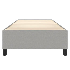 Boxspring-sängram ljusgrå 90x190 cm tyg