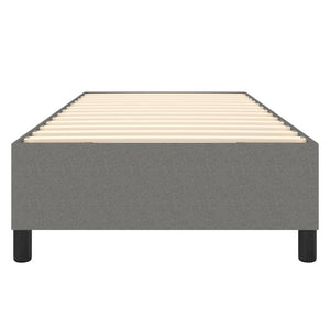 Boxspring-sängram mörkgrå 90x200 cm tyg