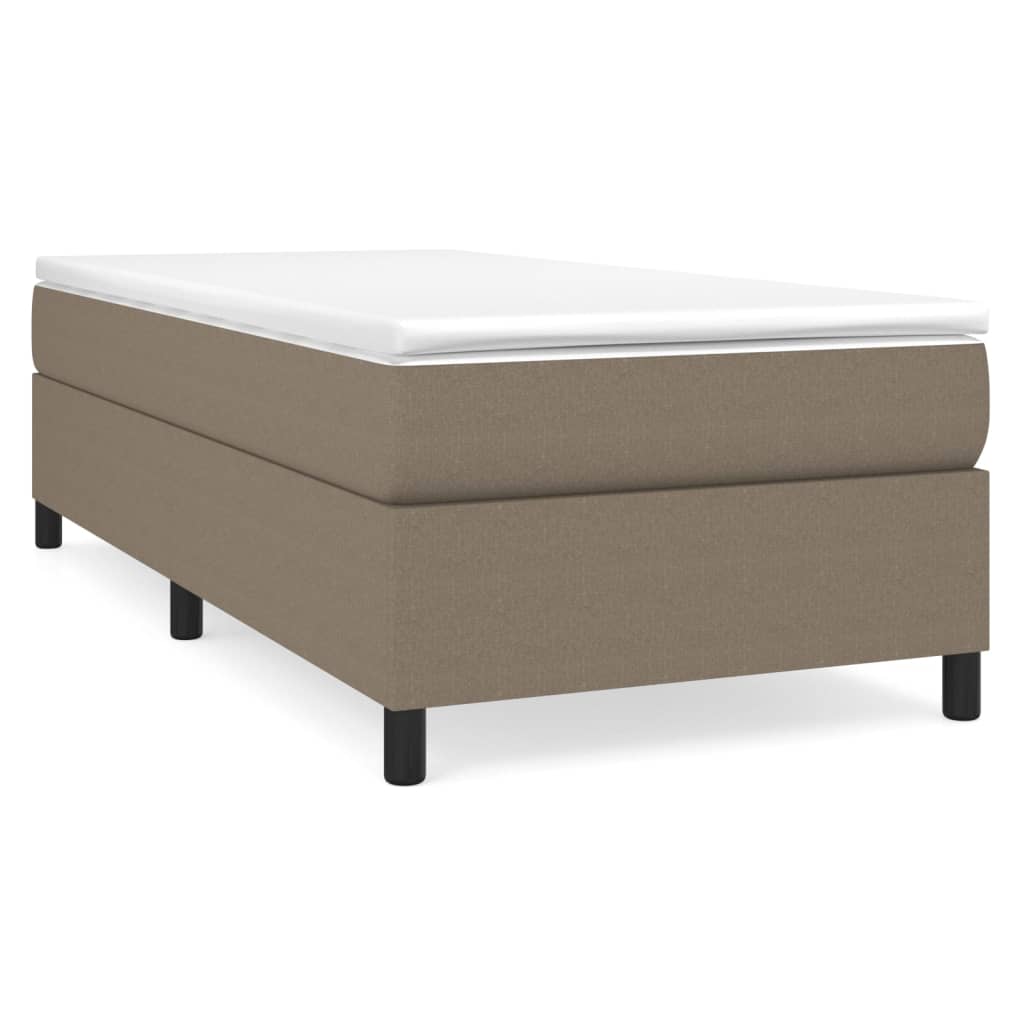 Boxspring-sängram Taupe 90x200 cm tyg