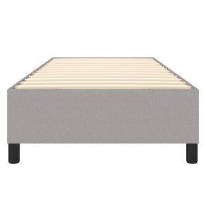 Boxspring-sängram ljusgrå 100x200 cm tyg