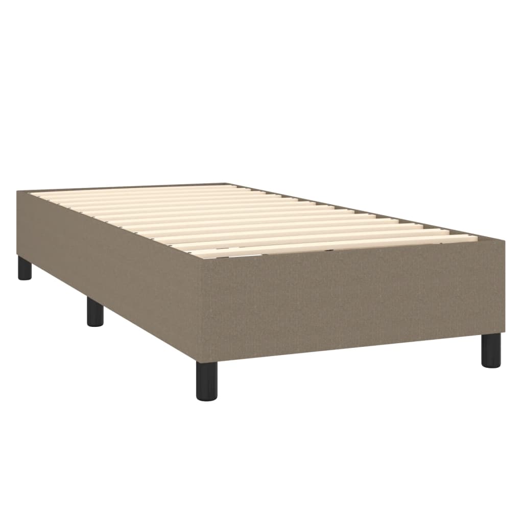Boxspring-sängram taupe 100x200 cm tyg