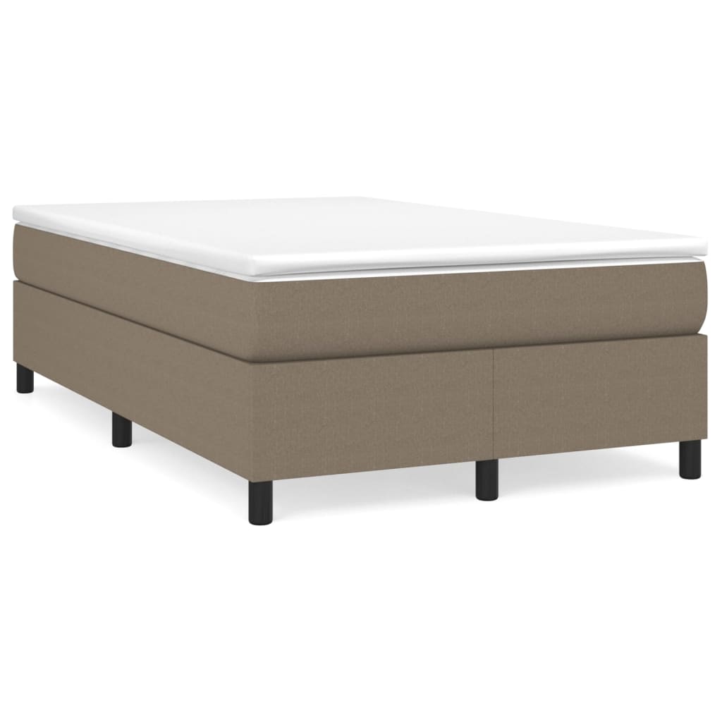 Boxspring-sängram taupe 120x200 cm tyg
