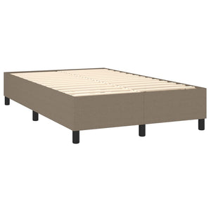 Boxspring-sängram taupe 120x200 cm tyg