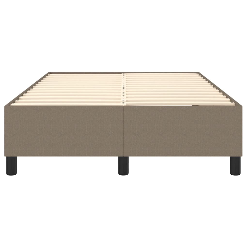 Boxspring-sängram taupe 120x200 cm tyg