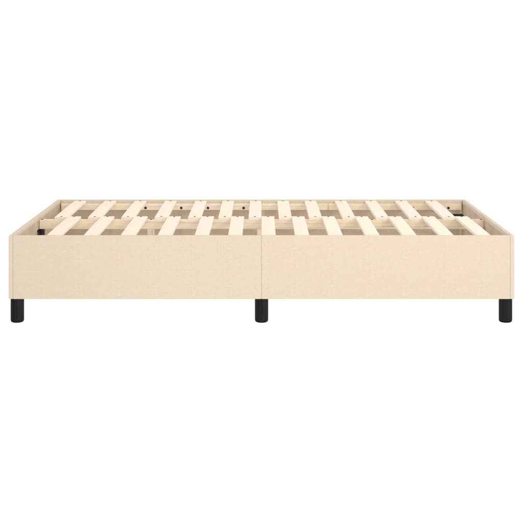 Boxspring-sängram gräddvit 120x200 cm tyg