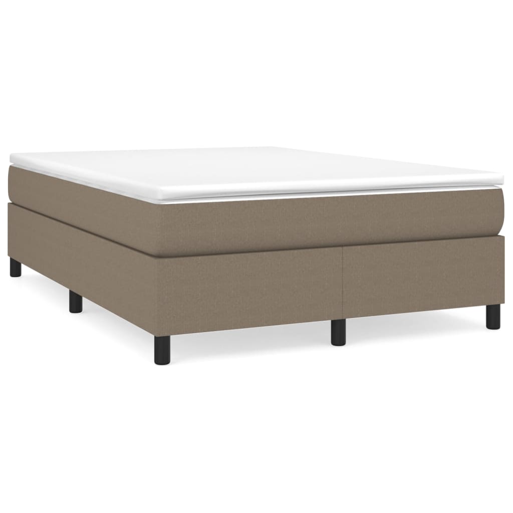 Boxspring-sängram taupe 140x190 cm tyg