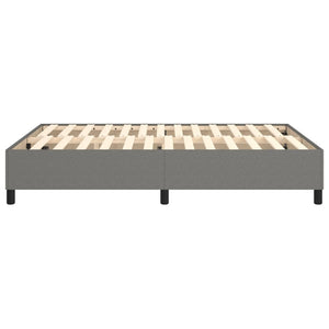Boxspring-sängram mörkgrå 140x200 cm tyg