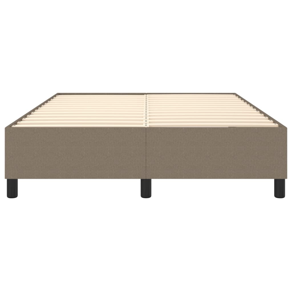 Boxspring-sängram taupe 140x200 cm tyg