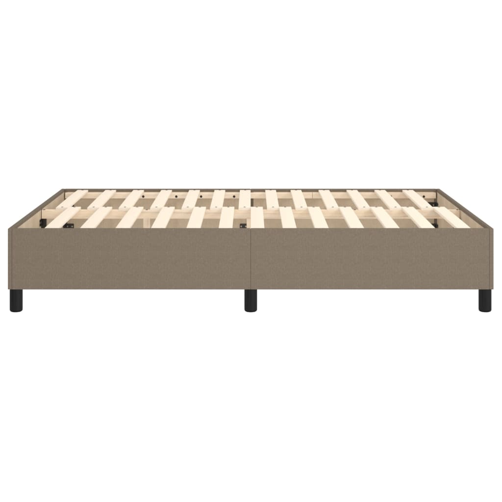 Boxspring-sängram taupe 140x200 cm tyg