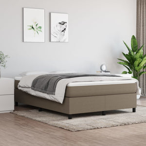 Boxspring-sängram taupe 140x200 cm tyg