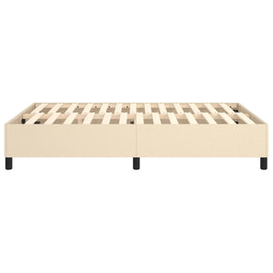 Boxspring-sängram gräddvit 140x200 cm tyg