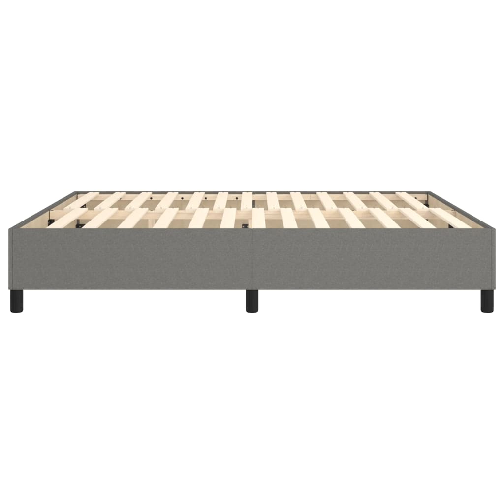 Boxspring-sängram mörkgrå 160x200 cm tyg