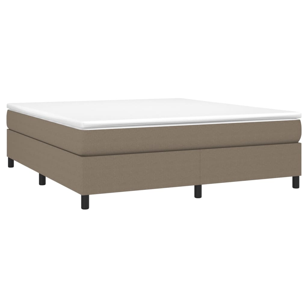 Boxspring-sängram taupe 160x200 cm tyg